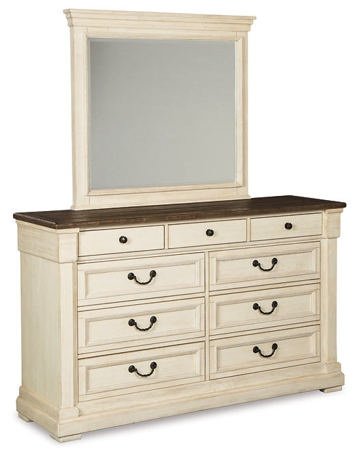 Bolanburg  Panel Bed With Mirrored Dresser And Chest