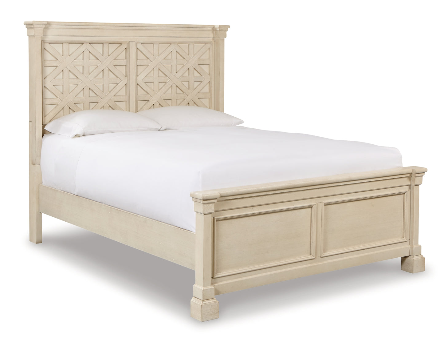 Bolanburg  Panel Bed With Mirrored Dresser, Chest And Nightstand