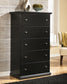 Maribel / Panel Headboard With Mirrored Dresser, Chest And 2 Nightstands