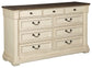 Bolanburg  Panel Bed With Dresser