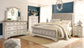 Realyn California  Sleigh Bed With Mirrored Dresser, Chest And 2 Nightstands