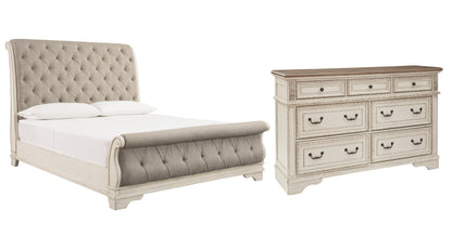 Realyn  Sleigh Bed With Dresser