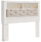 Altyra  Bookcase Headboard With Mirrored Dresser, Chest And Nightstand