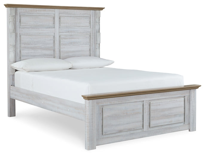 Haven Bay  Panel Bed With Mirrored Dresser, Chest And 2 Nightstands