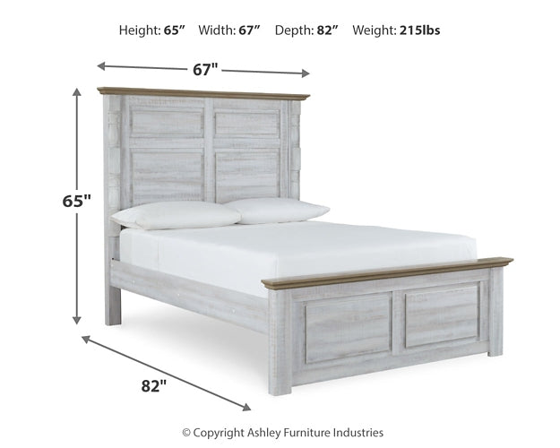 Haven Bay  Panel Bed With Mirrored Dresser