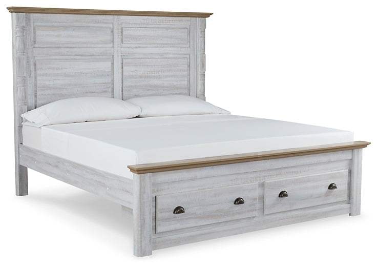 Haven Bay  Panel Storage Bed With Mirrored Dresser, Chest And 2 Nightstands