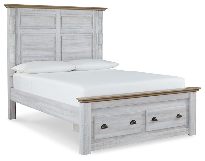 Haven Bay  Panel Storage Bed With Mirrored Dresser And Chest