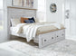 Haven Bay  Panel Storage Bed With Mirrored Dresser, Chest And 2 Nightstands