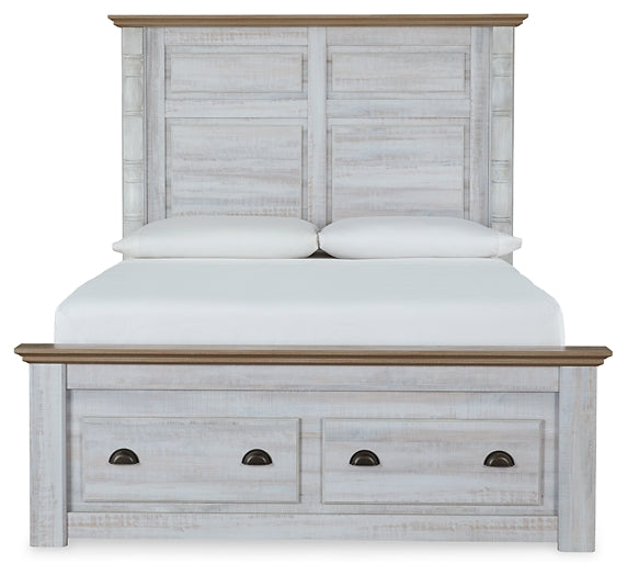 Haven Bay  Panel Storage Bed With Mirrored Dresser And Chest