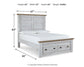 Haven Bay  Panel Storage Bed With Mirrored Dresser