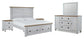 Haven Bay  Panel Storage Bed With Mirrored Dresser And 2 Nightstands