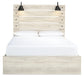 Cambeck  Panel Bed With 2 Storage Drawers With Mirrored Dresser And Nightstand