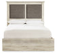 Cambeck  Upholstered Panel Bed With Mirrored Dresser And 2 Nightstands