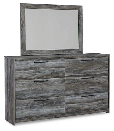 Baystorm  Panel Headboard With Mirrored Dresser And 2 Nightstands