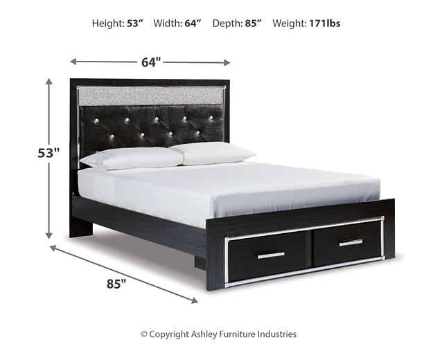 Kaydell  Upholstered Panel Storage Bed With Dresser