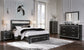 Kaydell  Upholstered Panel Storage Bed With Mirrored Dresser, Chest And 2 Nightstands