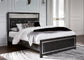 Kaydell  Upholstered Panel Bed With Mirrored Dresser And 2 Nightstands