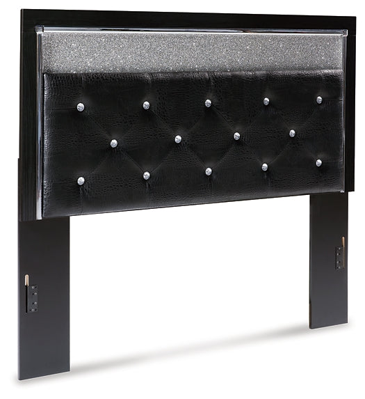 Kaydell  Upholstered Panel Headboard With Mirrored Dresser