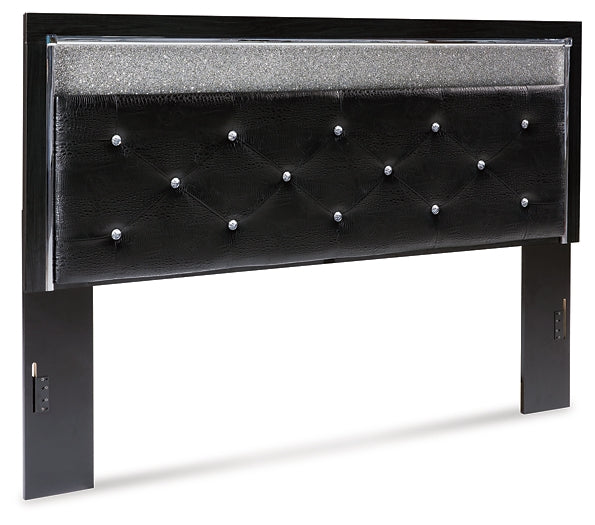 Kaydell  Upholstered Panel Headboard With Mirrored Dresser