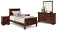 Alisdair  Sleigh Bed With Mirrored Dresser And 2 Nightstands