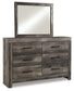 Wynnlow  Panel Bed With Mirrored Dresser, Chest And Nightstand