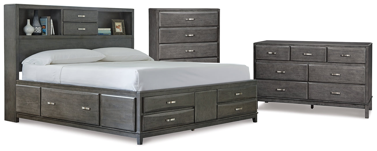 Caitbrook  Storage Bed With 8 Drawers With Dresser And Chest