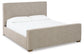 Dakmore  Upholstered Bed With Mirrored Dresser And Chest