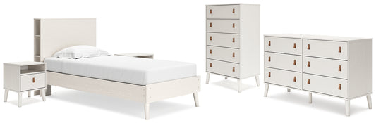 Aprilyn  Bookcase Bed With Dresser, Chest And 2 Nightstands