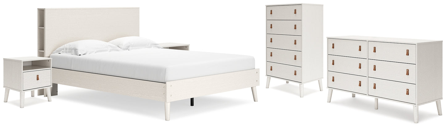 Aprilyn  Bookcase Bed With Dresser, Chest And 2 Nightstands