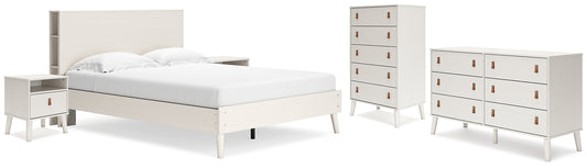 Aprilyn  Bookcase Bed With Dresser, Chest And 2 Nightstands