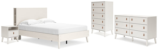 Aprilyn  Bookcase Bed With Dresser, Chest And Nightstand