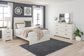 Stelsie  Panel Bed With Mirrored Dresser And Nightstand