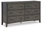 Montillan California  Panel Bed With Dresser