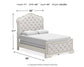 Arlendyne  Upholstered Bed With Mirrored Dresser