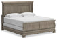 Lexorne California  Sleigh Bed With Mirrored Dresser, Chest And 2 Nightstands