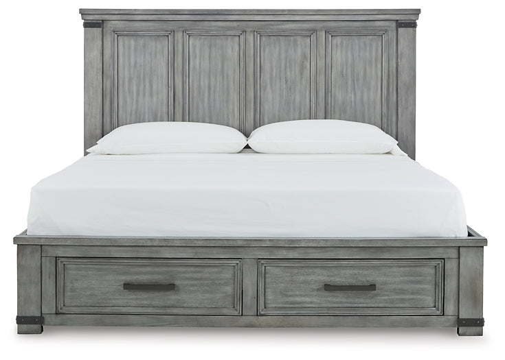 Russelyn California  Storage Bed With Mirrored Dresser, Chest And 2 Nightstands