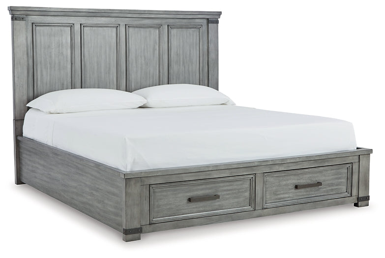 Russelyn California  Storage Bed With Mirrored Dresser