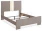 Surancha  Panel Bed With Mirrored Dresser