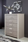 Surancha  Poster Bed With Mirrored Dresser, Chest And 2 Nightstands