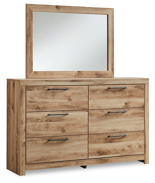 Hyanna  Panel Bed With Mirrored Dresser