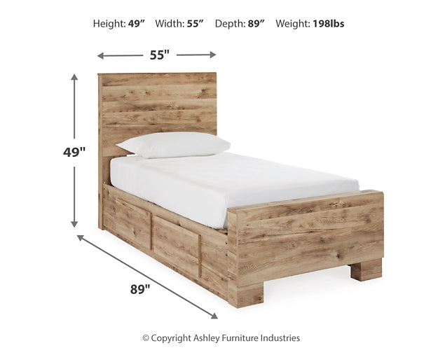 Hyanna  Panel Bed With Storage With Mirrored Dresser