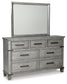 Russelyn  Storage Bed With Mirrored Dresser