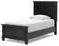 Lanolee  Panel Bed With Mirrored Dresser, Chest And 2 Nightstands