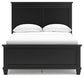 Lanolee  Panel Bed With Mirrored Dresser, Chest And 2 Nightstands