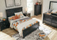 Lanolee  Panel Bed With Mirrored Dresser, Chest And 2 Nightstands