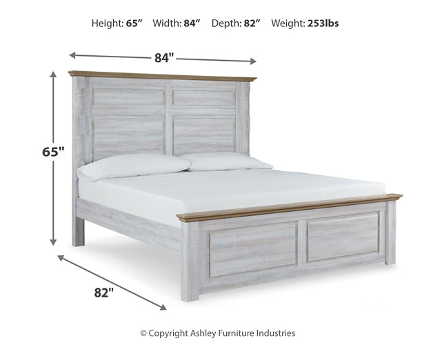 Haven Bay  Panel Bed With Mirrored Dresser