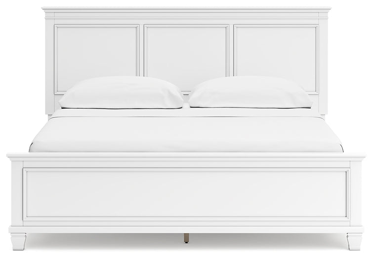 Fortman California  Panel Bed With Mirrored Dresser