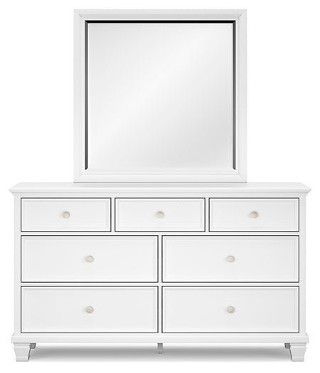 Fortman California  Panel Bed With Mirrored Dresser