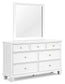 Fortman California  Panel Bed With Mirrored Dresser