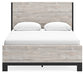 Vessalli  Panel Bed With Mirrored Dresser, Chest And 2 Nightstands